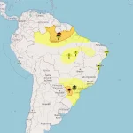 Inmet emite alertas de chuvas e baixa umidade para 20 estados do Brasil