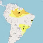 Sete Alertas Meteorológicos em Vigor Neste Domingo em Todo o Brasil
