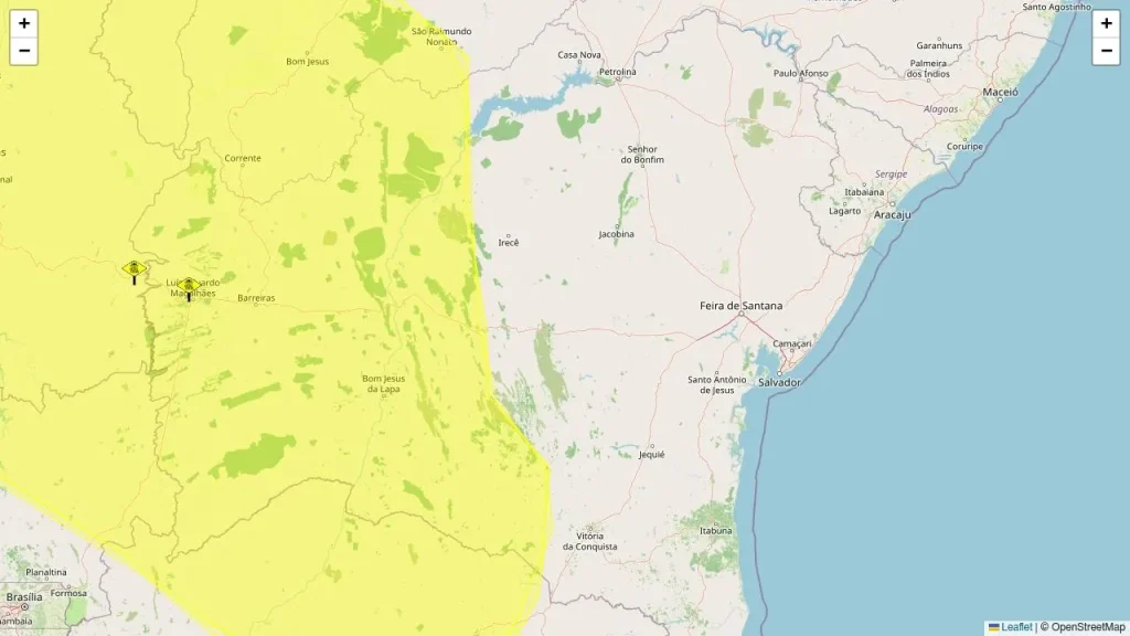 Alerta amarelo: baixa umidade atinge municípios baianos próximos ao sertão