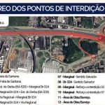 BR-324 terá bloqueios noturnos por três dias para obras de viaduto do VLT