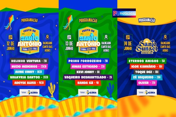 Glória lança Festa de Santo Antônio 2026 com shows e slogan ‘A mais arretada do sertão’