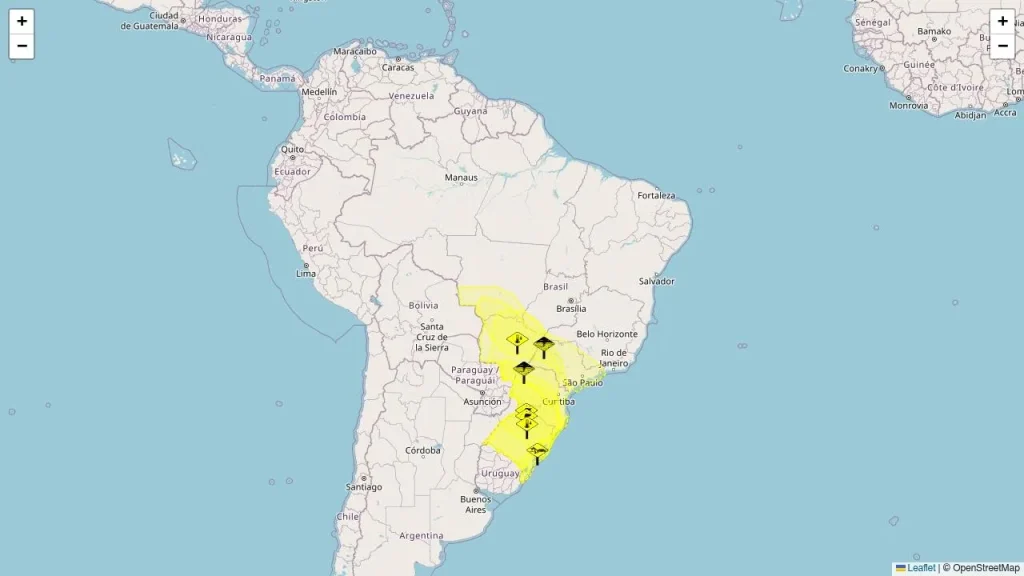 Inmet emite 7 alertas de chuvas e ventos fortes para o Brasil neste domingo