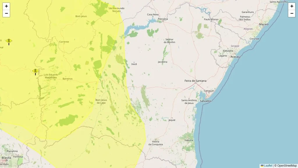 Inmet emite alertas de baixa umidade para Bahia nesta terça-feira