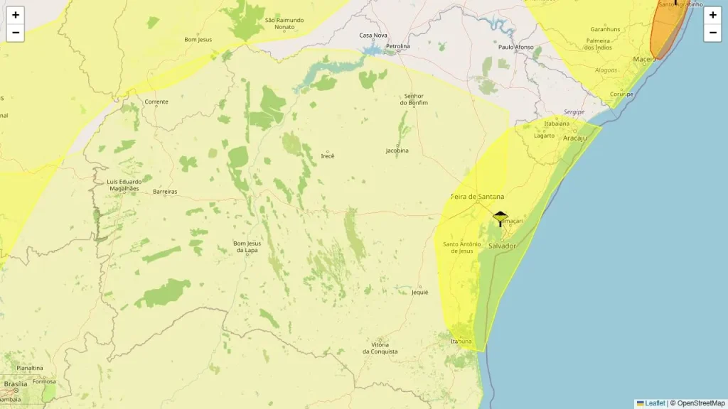 Inmet emite alertas de umidade, chuva e queda de temperatura na Bahia