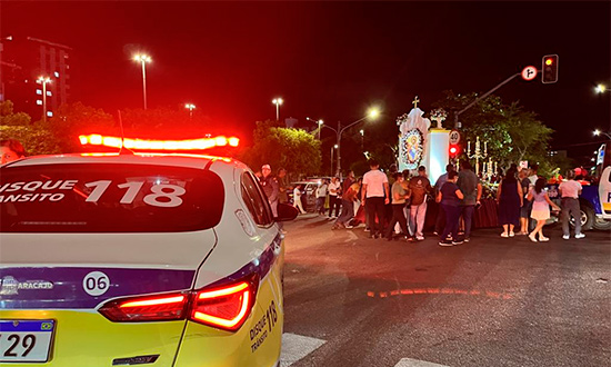 Operação da SMTT garante segurança durante procissões de Corpus Christi em Aracaju