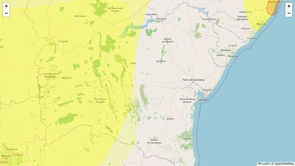 Bahia emite alerta amarelo para baixa umidade em 105 municípios nesta quinta-feira