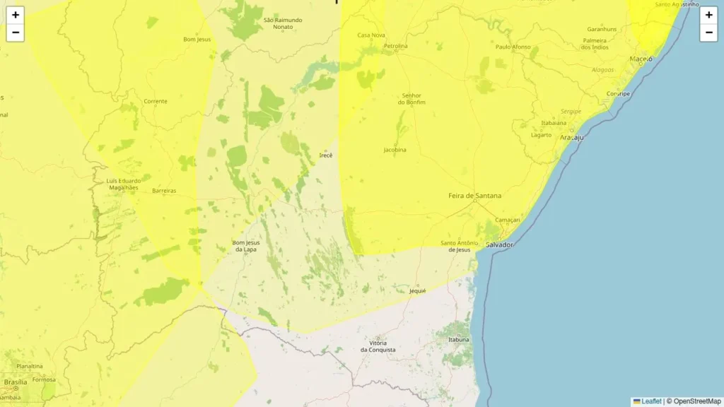 Inmet alerta para vendaval e baixa umidade na Bahia nesta sexta-feira