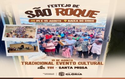 Baixa do Chico celebra São Roque com missa e procissão em 14 e 15/8