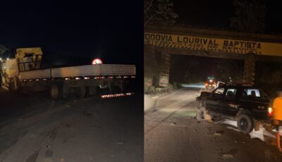 Caminhonete foge após colisão frontal com caminhão na SE-270 em Itaporanga
