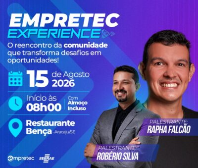 Empretec Experience acontece em agosto no Restaurante Bença, em Aracaju