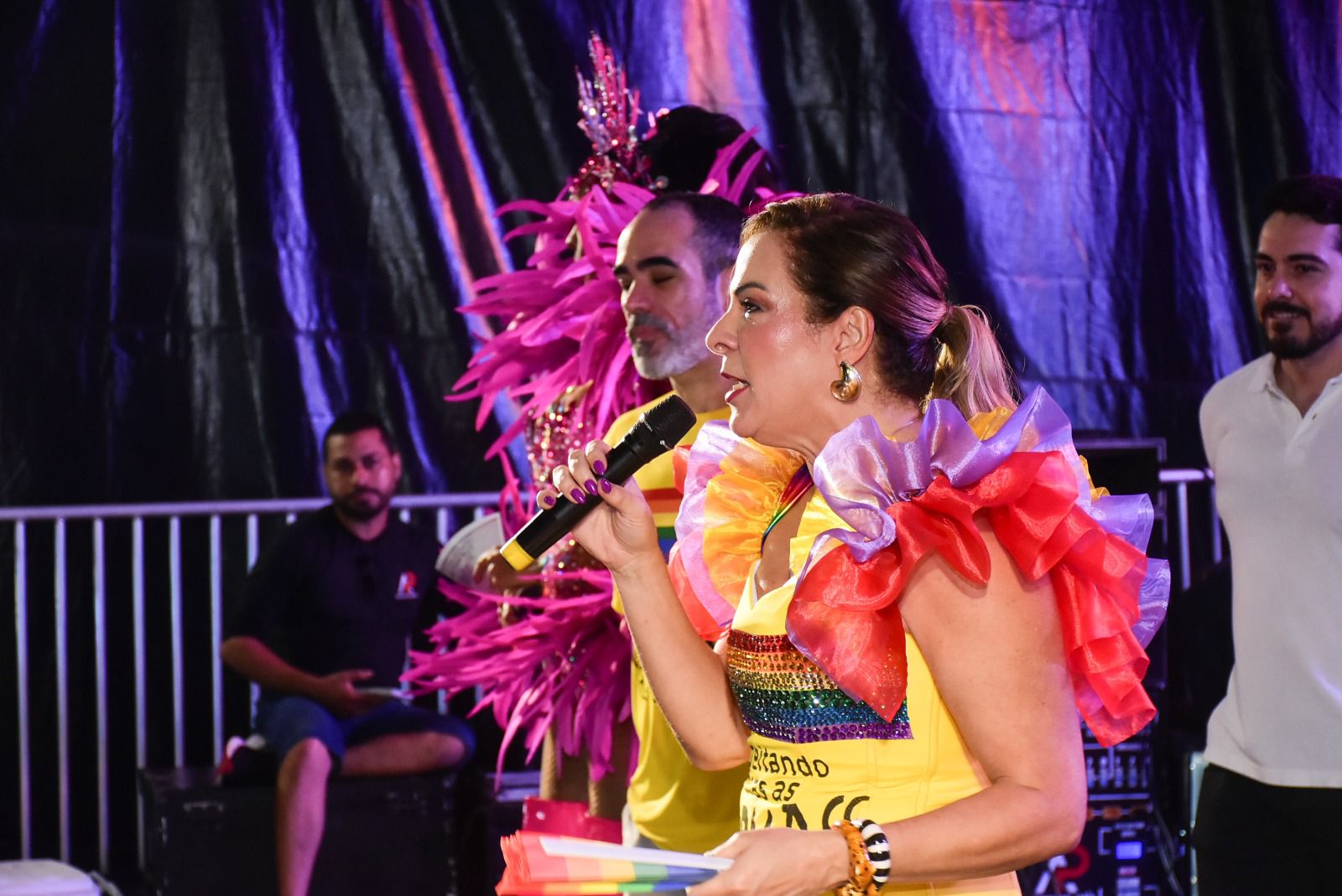 Desembargadora Iolanda Guimarães, presidente do TJSE, durante evento na Orla da Atalaia, em Aracaju