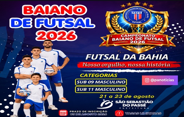 Futsal de base: inscrições abertas para etapa Sub-09 e Sub-11 em agosto