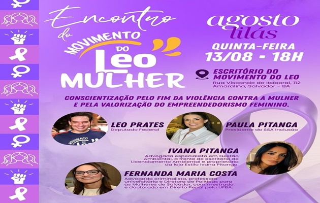 Leo Mulher promove encontro sobre violência e empreendedorismo