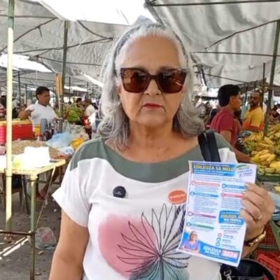 Edileuza Sá Melo apresenta propostas em visita à feira do Orlando Dantas