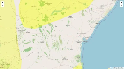 Inmet alerta 61 municípios da Bahia para chuva intensa, granizo e baixa umidade