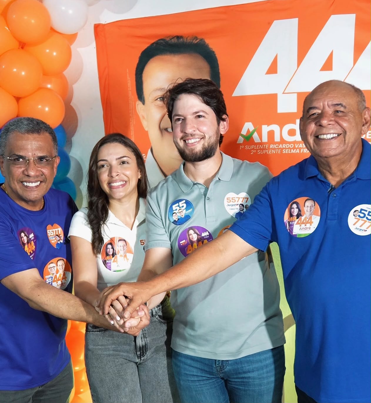 O deputado estadual Jorginho Araujo (PSD) durante agenda no Bugio e no Japãozinho, em Aracaju