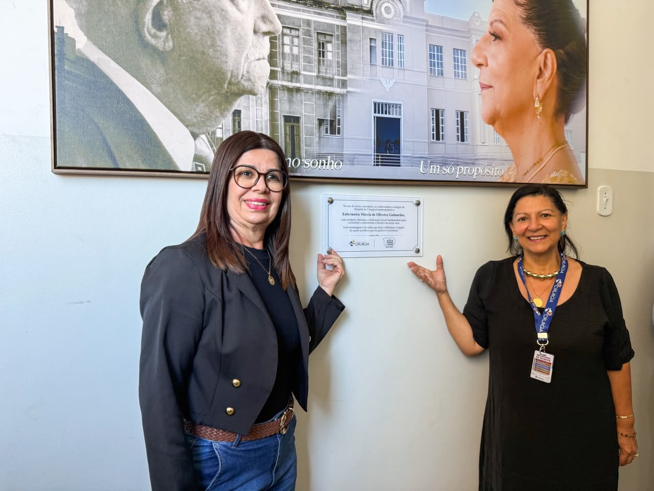 A interventora judicial Márcia Guimarães durante homenagem no Hospital de Cirurgia, em Aracaju