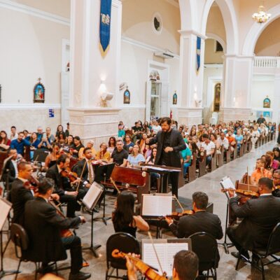 Orsse une orquestra, coro e solistas em concerto barroco no Santuário São José