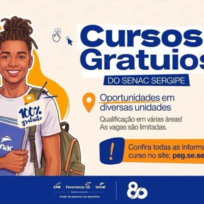 Glória, Propriá e Porto da Folha têm vagas gratuitas do Senac