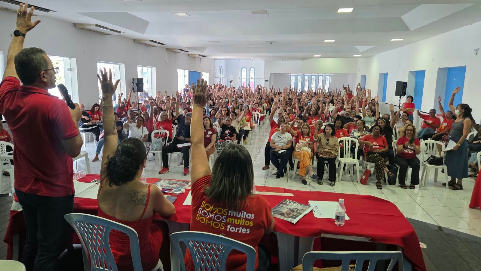 Assembleia geral do Sintese que deliberou pela greve da rede estadual